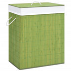 VidaXL Wasmand met 2 vakken 100 L bamboe groen