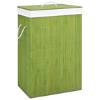VidaXL Wasmand met 1 vak bamboe groen