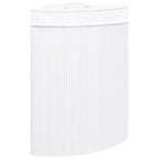 Vidaxl hoekwasmand 60 l bamboe wit