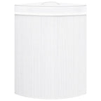 Vidaxl hoekwasmand 60 l bamboe wit