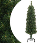 Vidaxl kunstkerstboom met standaard smal 150 cm pvc groen