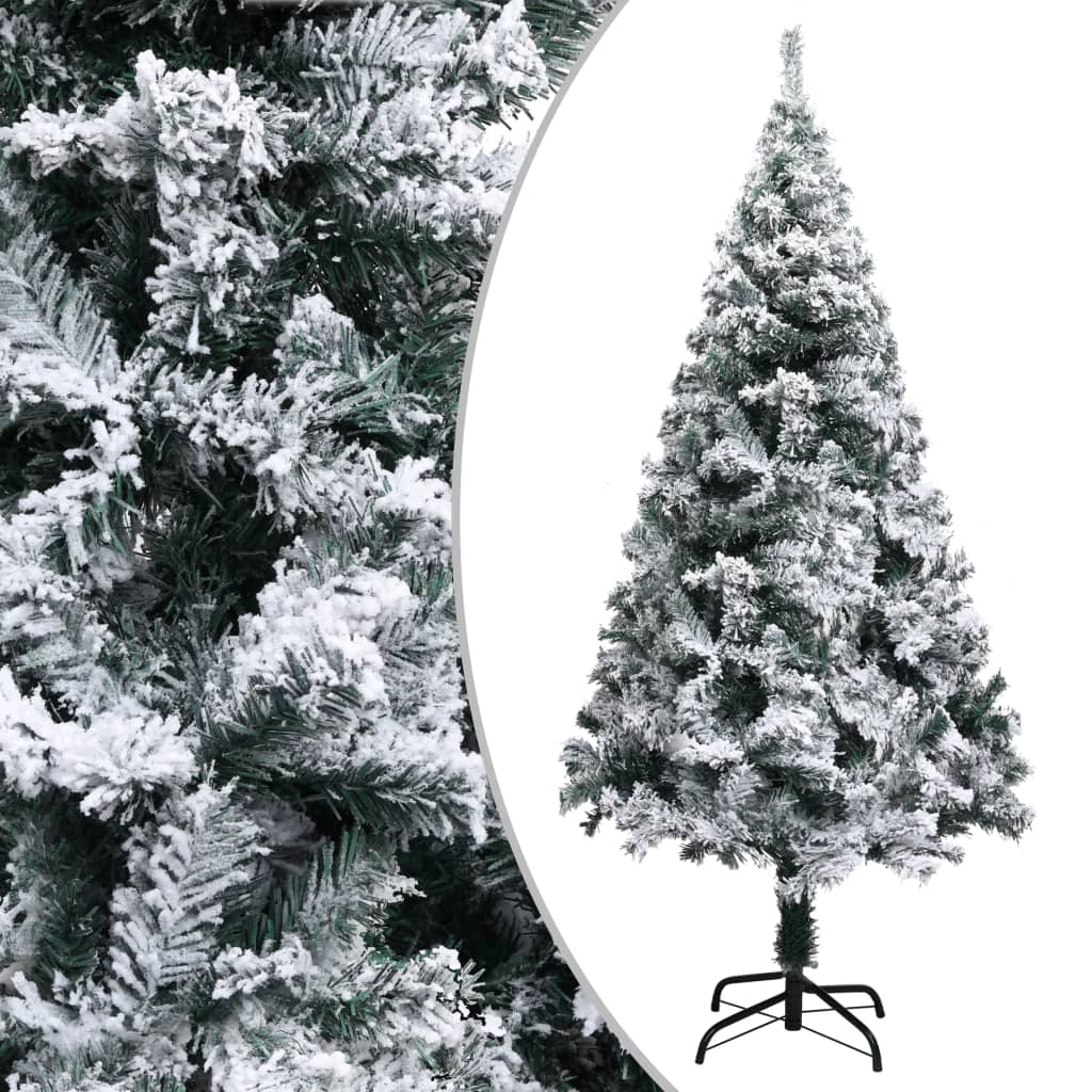 VidaXL Kunstkerstboom met sneeuw 150 cm groen