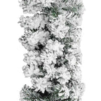 Vidaxl kerstslinger met sneeuw 20 m pvc groen