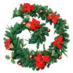 VidaXL Kerstslinger met LED-lampjes 2,7 m PVC groen