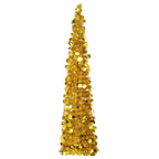 Vidaxl kunstkerstboom pop-up 150 cm pet goudkleurig