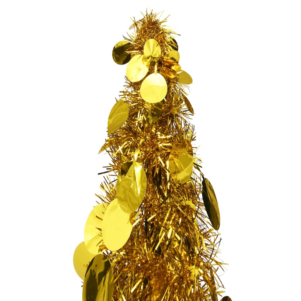 Vidaxl kunstkerstboom pop-up 150 cm pet goudkleurig