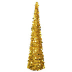 Vidaxl kunstkerstboom pop-up 180 cm pet goudkleurig