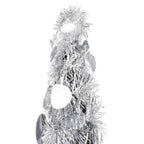 Vidaxl kunstkerstboom pop-up 120 cm pet zilverkleurig