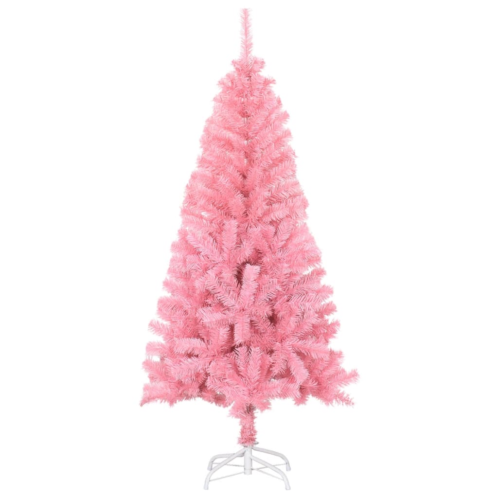 Vidaxl kunstkerstboom met standaard 150 cm pvc roze