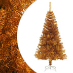 VidaXL Kunstkerstboom met standaard 150 cm PET goudkleurig