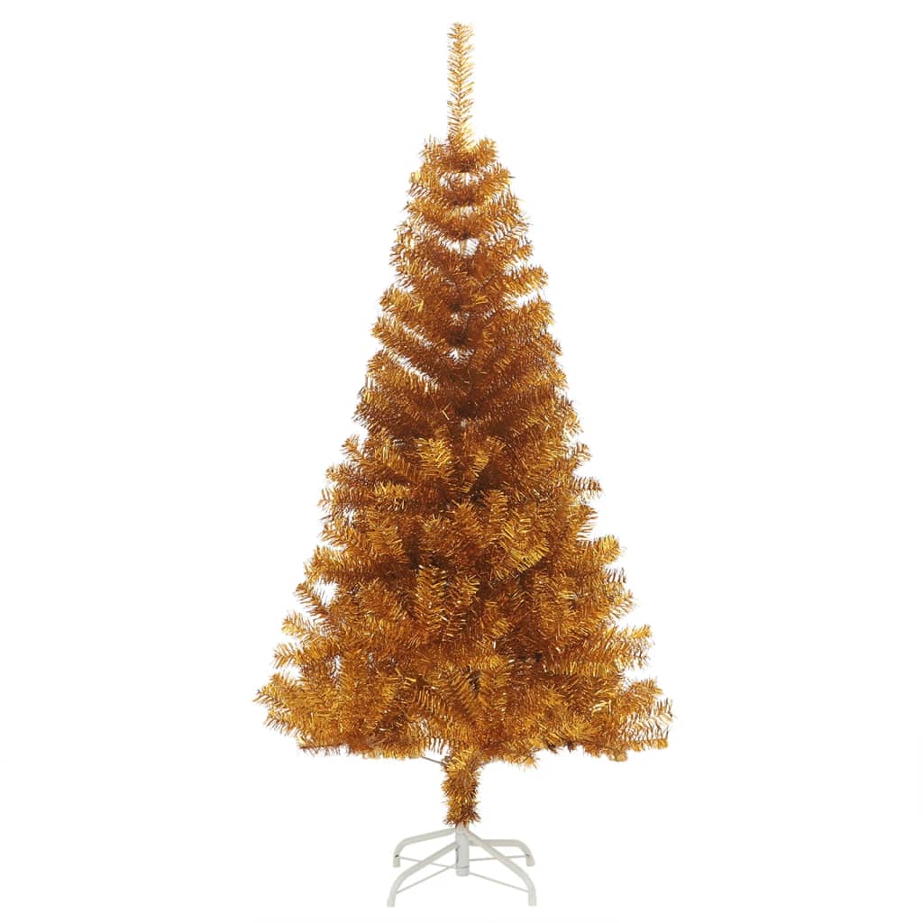 VidaXL Kunstkerstboom met standaard 150 cm PET goudkleurig