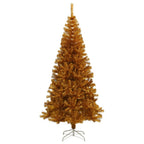 Vidaxl kunstkerstboom met standaard 180 cm pet goudkleurig
