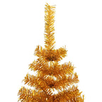 VidaXL Kunstkerstboom met standaard 210 cm PET goudkleurig