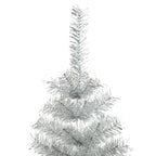 VidaXL Kunstkerstboom met standaard 150 cm PET zilverkleurig