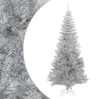 VidaXL Kunstkerstboom met standaard 180 cm PET zilverkleurig