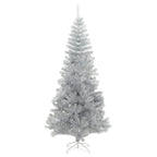VidaXL Kunstkerstboom met standaard 180 cm PET zilverkleurig