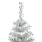 VidaXL Kunstkerstboom met standaard 180 cm PET zilverkleurig