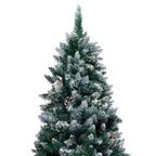 Vidaxl kunstkerstboom met dennenappels en witte sneeuw 180 cm