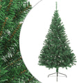 Vidaxl kunstkerstboom met standaard half 180 cm pvc groen