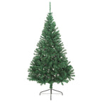 Vidaxl kunstkerstboom met standaard half 180 cm pvc groen