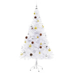 Vidaxl kunstkerstboom met verlichting en kerstballen 150 cm wit