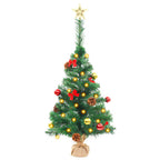 Vidaxl kunstkerstboom met verlichting en kerstballen 64 cm groen