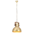 Vidaxl hanglamp industrieel rond 25 w e27 40 cm messingkleurig
