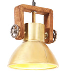 Vidaxl hanglamp industrieel rond 25 w e27 19 cm messingkleurig