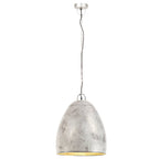 Vidaxl hanglamp industrieel rond 25 w e27 42 cm zilverkleurig
