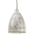 Vidaxl hanglamp industrieel rond 25 w e27 32 cm zilverkleurig