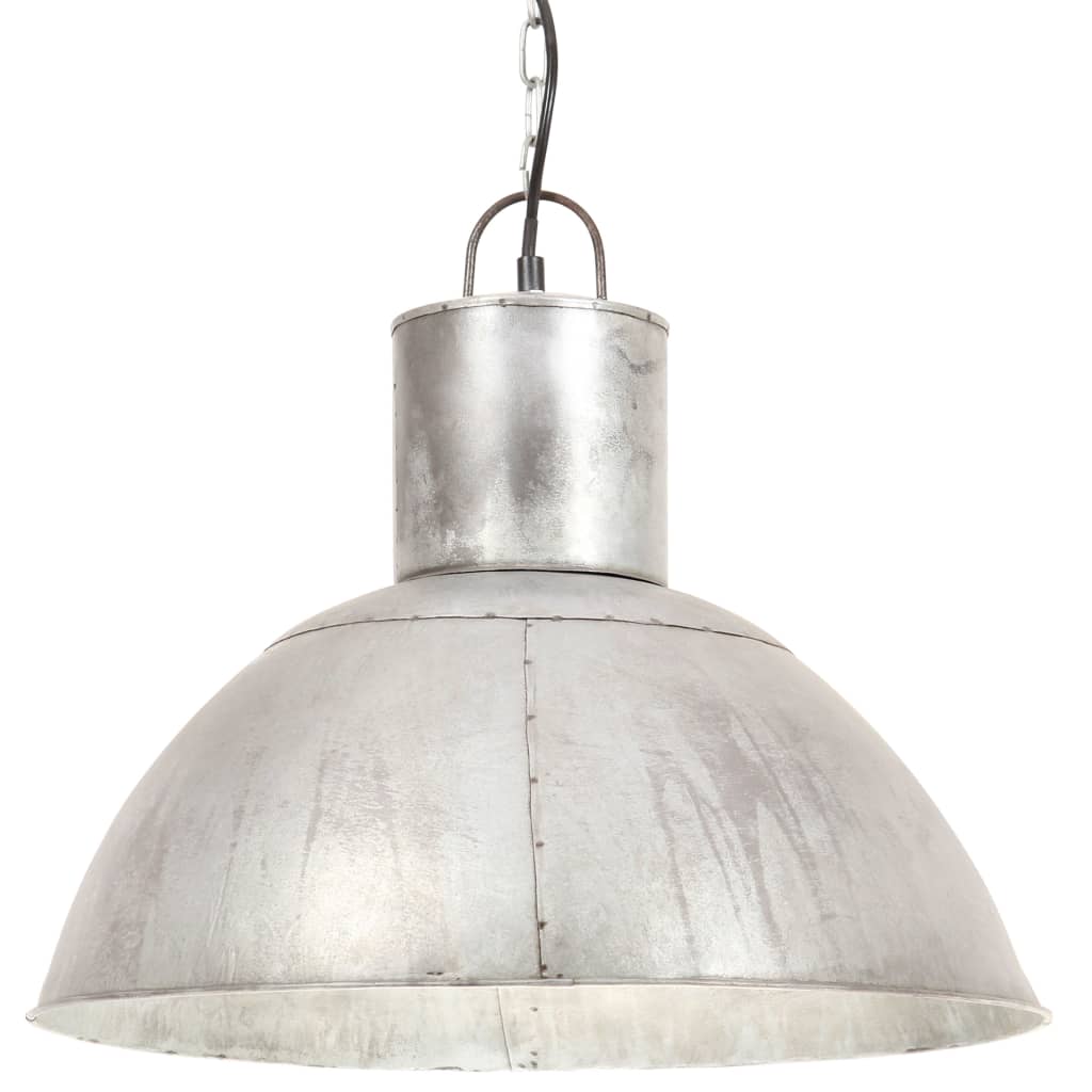 Vidaxl hanglamp rond 25 w e27 48 cm zilverkleurig