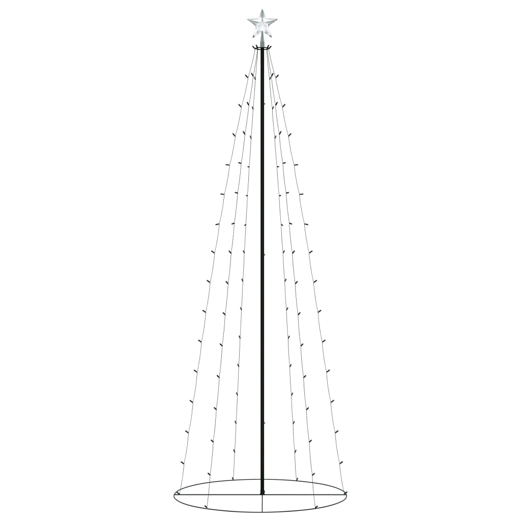 VidaXL Kegelkerstboom 100 warmwitte LED's 70x180 cm