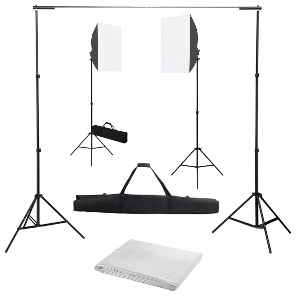 Vidaxl fotostudioset met softboxlampen en achtergrond