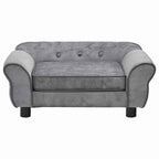 Vidaxl hondenbank 72x45x30 cm pluche grijs