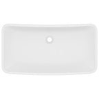Vidaxl wastafel rechthoekig 71x38 cm keramiek matwit