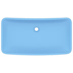 Vidaxl wastafel rechthoekig 71x38 cm keramiek mat lichtblauw