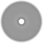 Vidaxl wastafel rond 32,5x14 cm keramiek mat lichtgrijs