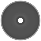 Vidaxl wastafel rond 32,5x14 cm keramiek mat donkergrijs