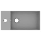 Vidaxl wastafel met overloop keramiek lichtgrijs