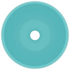 Vidaxl wastafel rond 40x15 cm keramiek mat lichtgroen