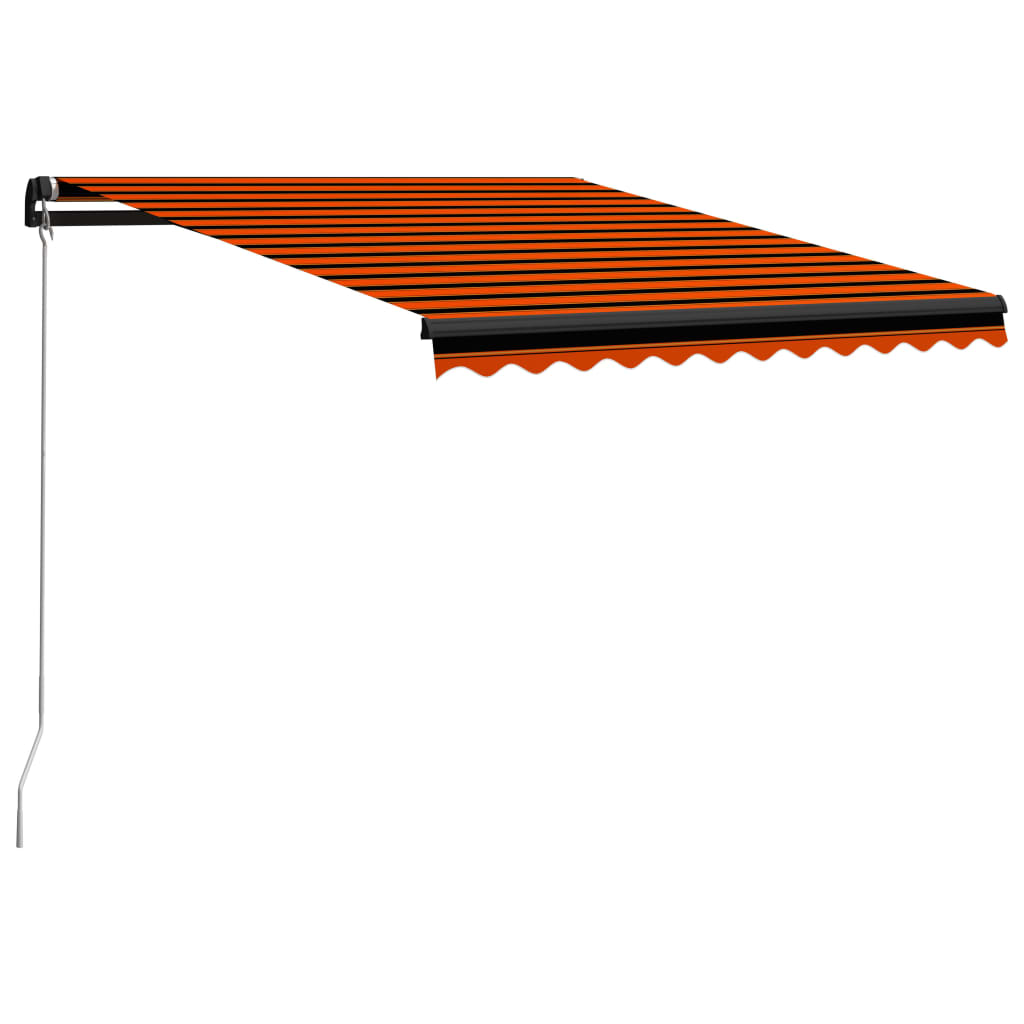 Vidaxl luifel handmatig uittrekbaar 350x250 cm oranje en bruin