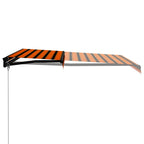 Vidaxl luifel handmatig uittrekbaar 350x250 cm oranje en bruin