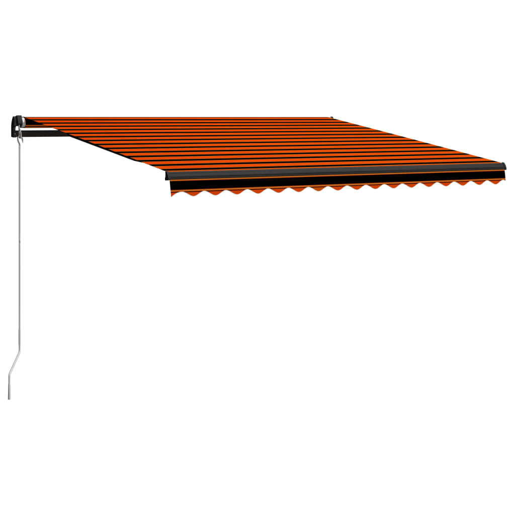 Vidaxl luifel handmatig uittrekbaar 400x300 cm oranje en bruin