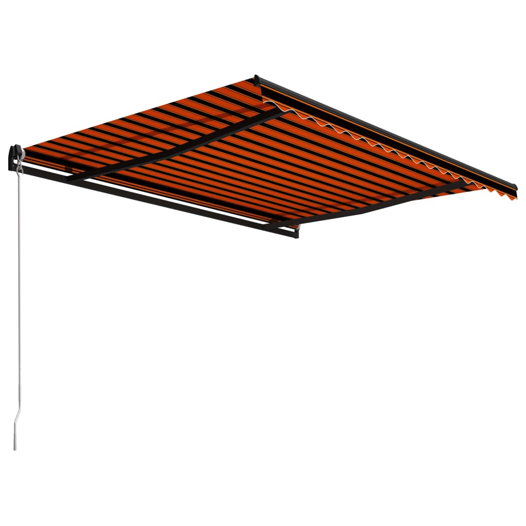 Vidaxl luifel handmatig uittrekbaar 400x300 cm oranje en bruin