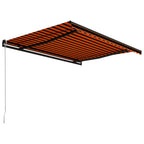 Vidaxl luifel handmatig uittrekbaar 400x300 cm oranje en bruin
