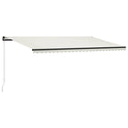 VidaXL Luifel handmatig uittrekbaar met LED 600x300 cm crème