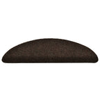 Vidaxl trapmatten zelfklevend 15 stuks 56x17x3 cm bruin halfrond