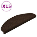 Vidaxl trapmatten zelfklevend 15 stuks 65x21x4 cm bruin halfrond groot
