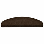 Vidaxl trapmatten zelfklevend 15 stuks 65x21x4 cm bruin halfrond groot