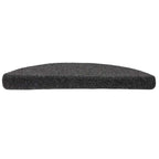 Vidaxl trapmatten zelfklevend 15 stuks 56x17x3 cm antraciet halfrond
